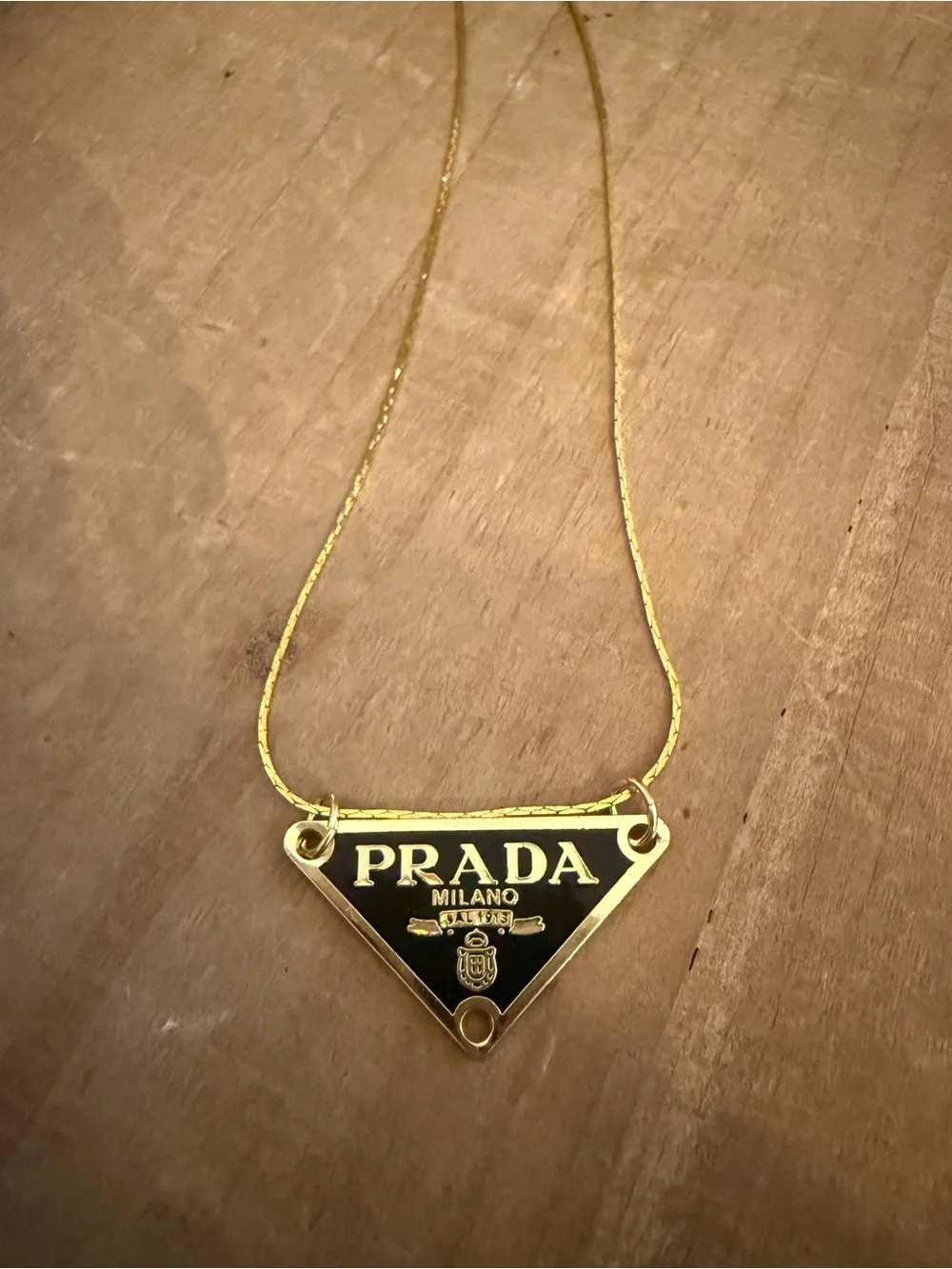 Designer inspired triangle necklace